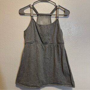 Suiek Maternity Nursing Tank Top Gray With Lace Detail Size XL